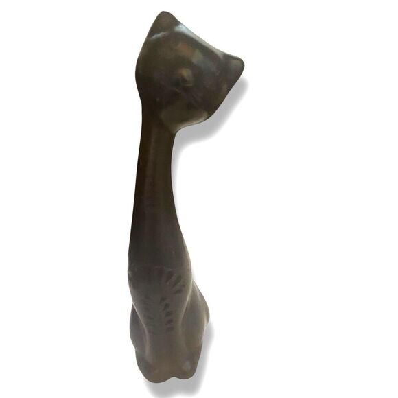 Vintage MCM Very Tall Long Neck Cat Color Black Mexico - Picture 9 of 9
